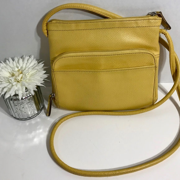 Tignanello Handbags - SOLD!!  TIGNANELLO Yellow Leather Crossbody